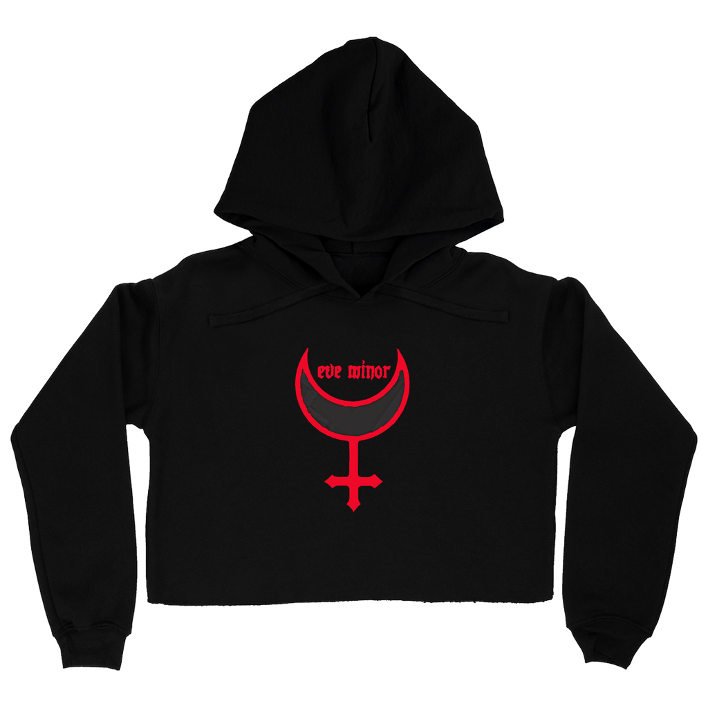 Official Eve Minor Logo Cropped Hoodies